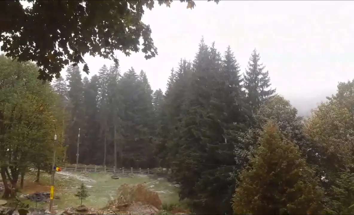 Prima ninsoare a venit mai devreme decât ne așteptam (VIDEO)