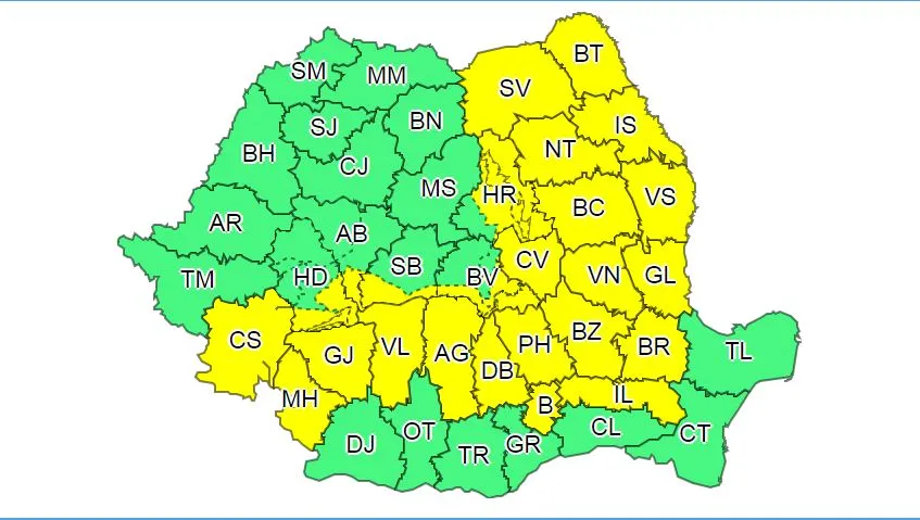 Se întorc ninsorile! Județul Neamț, sub Cod galben