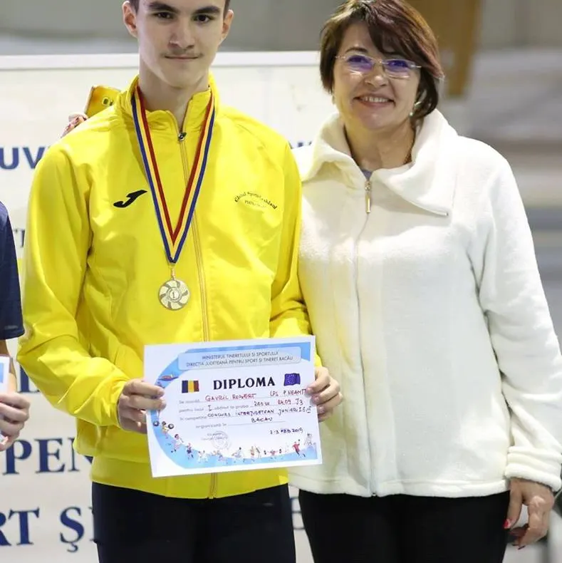 Robert Gavril, vicecampion național la 60 de metri plat