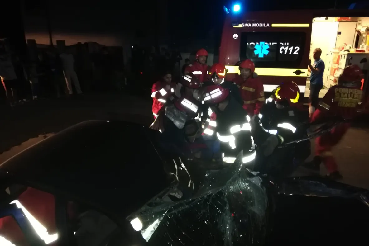 Accident grav, cu 3 victime. Un șofer, beat criță, a fost reținut (FOTO)