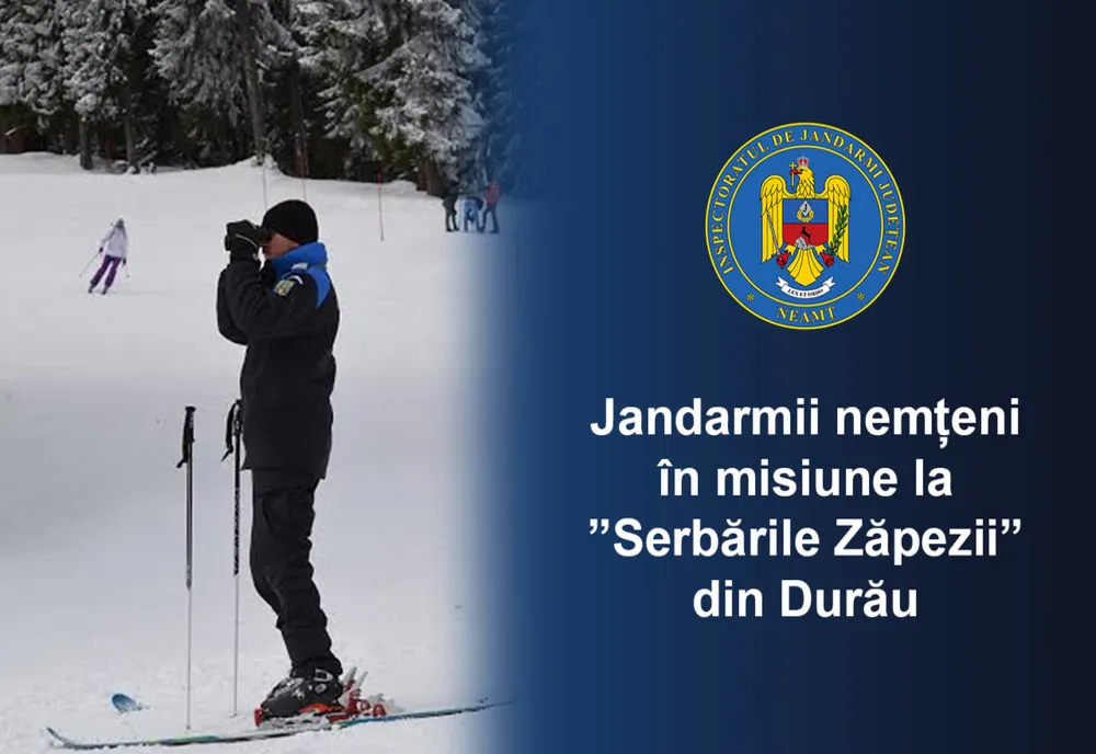 Jandarmii montani, în misiune la Serbările Zăpezii din Durău