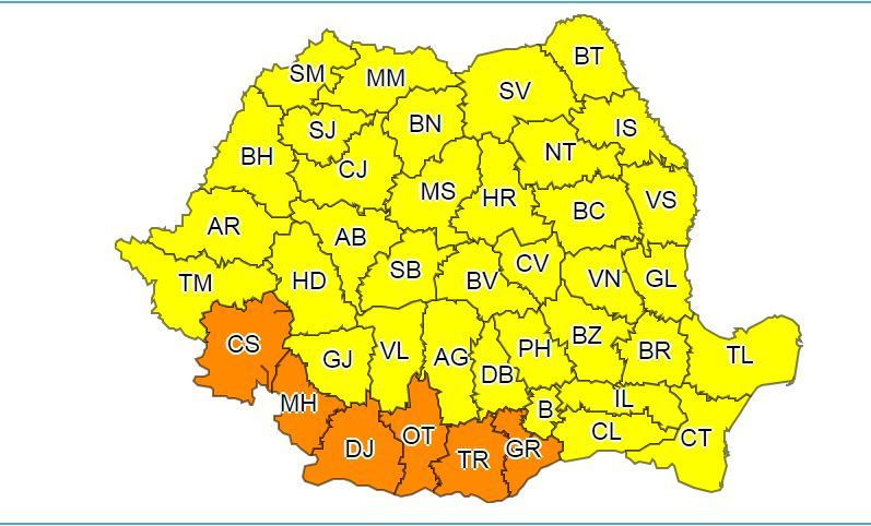Județul Neamț, sub cod galben. Intensificări ale vântului și ninsori viscolite la munte