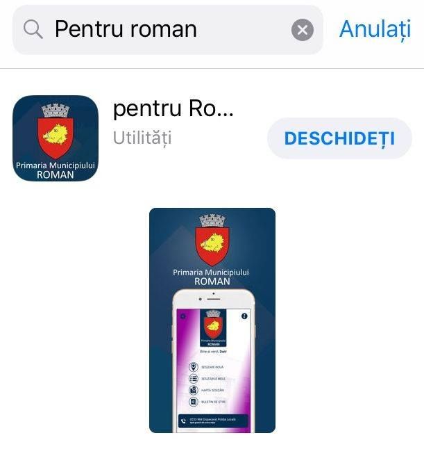 Sesizarea rapidă a problemelor către Primăria municipiului Roman prin aplicația ”pentru Roman”