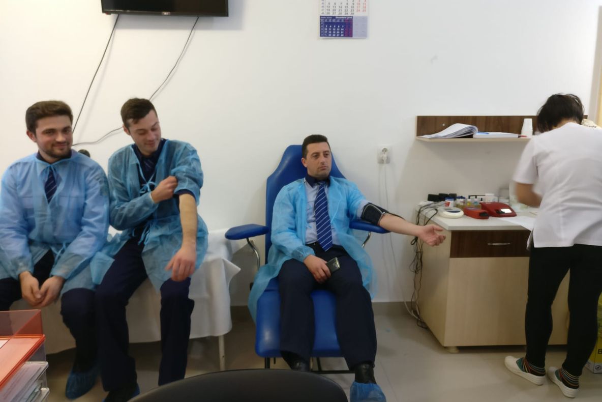 Sânge de polițist pentru cei care au nevoie urgentă de transfuzii