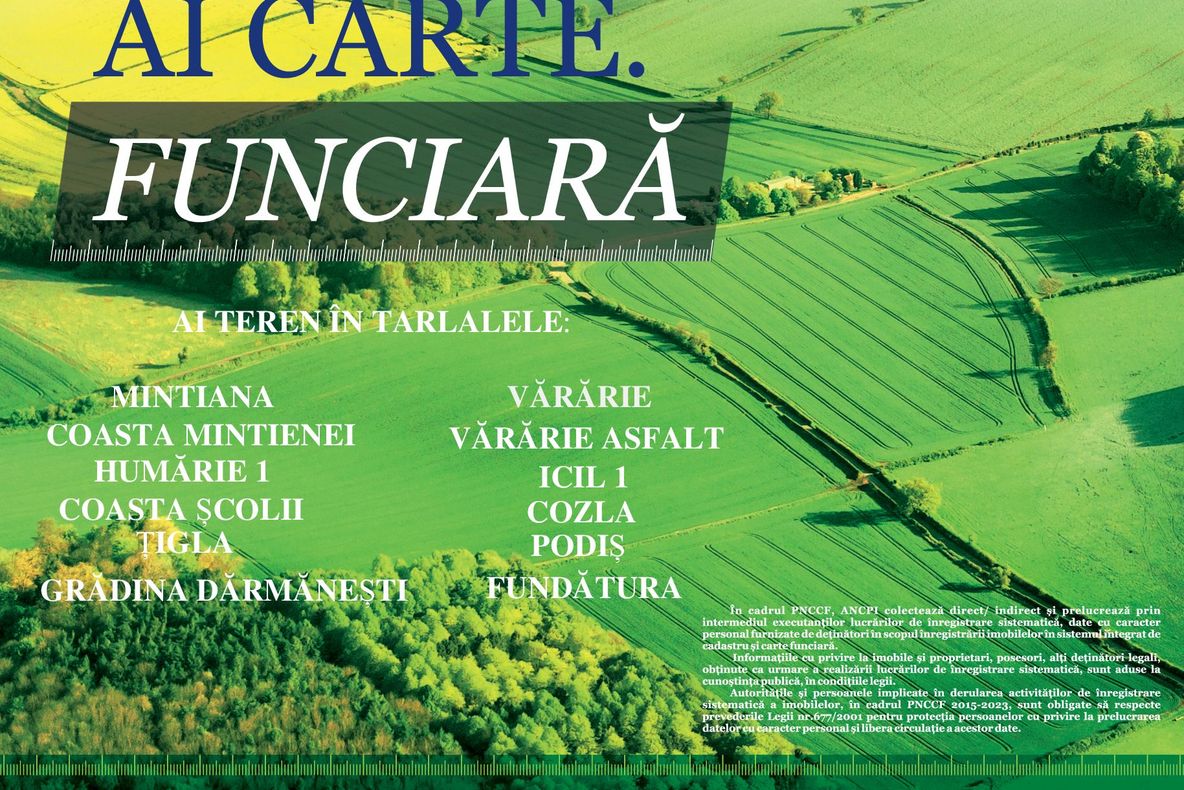 Cadastrarea gratuită a imobilelor din extravilanul municipiului Piatra-Neamț