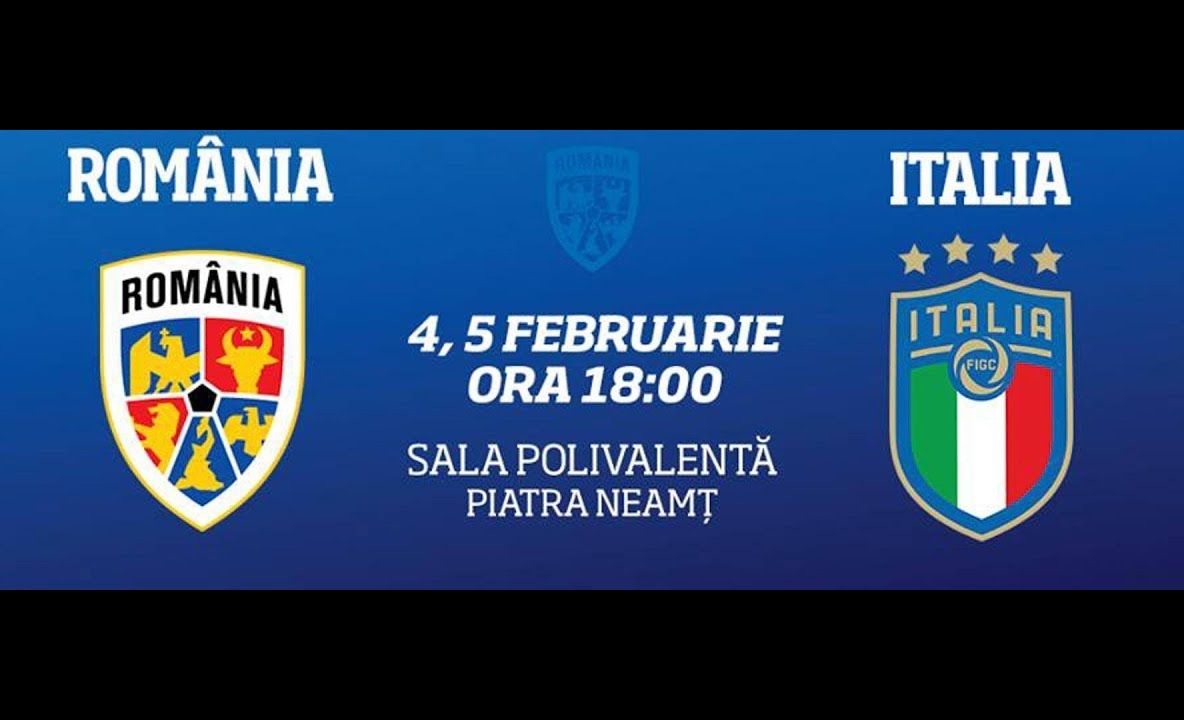 Dubla amicală România-Italia la futsal, primul test pentru calificarea la Cupa Mondială
