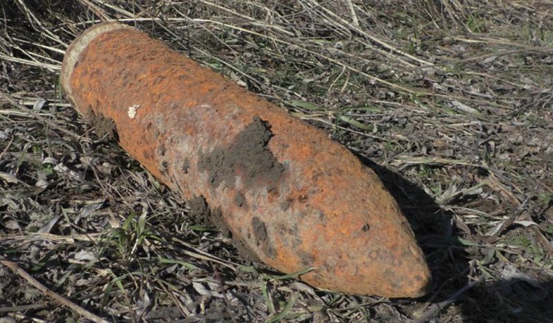 Proiectil din Al Doilea Război Mondial, descoperit într-o grădină la Boghicea