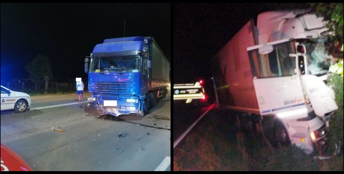 TIR-uri implicate în accidente rutiere (FOTO)