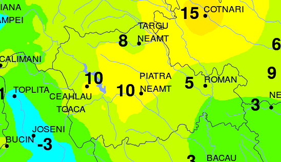 Vreme mai caldă pe Toaca decât în Roman și Târgu-Neamț