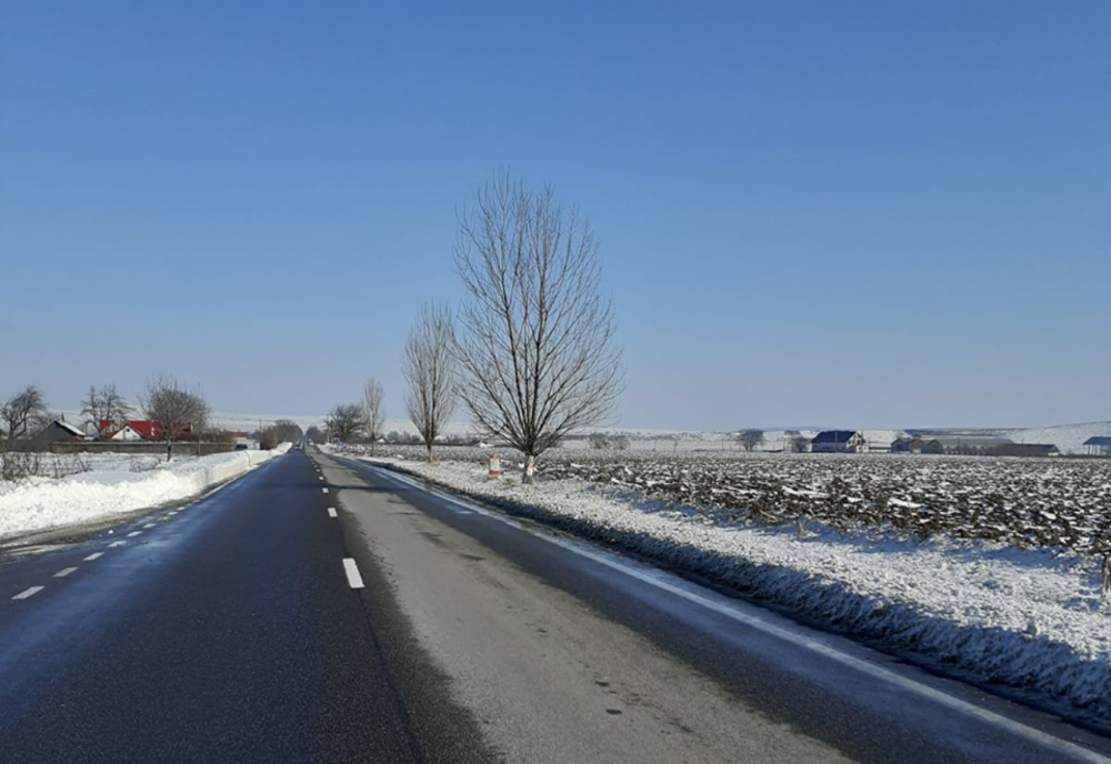 Carosabil parțial uscat și temperaturi negative în ultima zi din an. Cum se circulă pe drumurile naționale