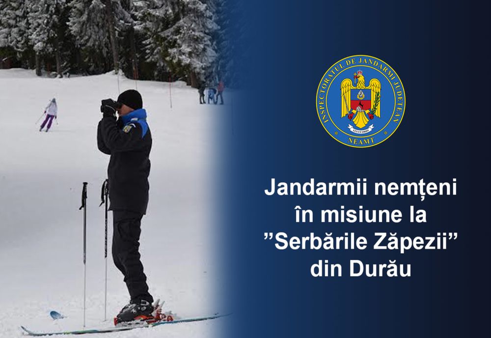 Jandarmii montani, în misiune la Serbările Zăpezii din Durău