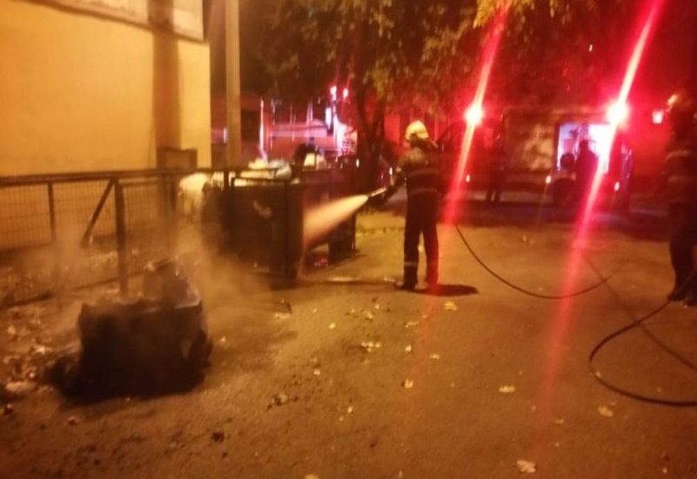 Arestat pentru că a dat foc unui tomberon