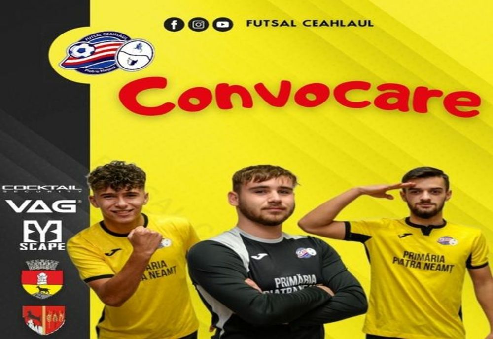 Trei jucători de la Futsal Ceahlăul la Echipa Națională 