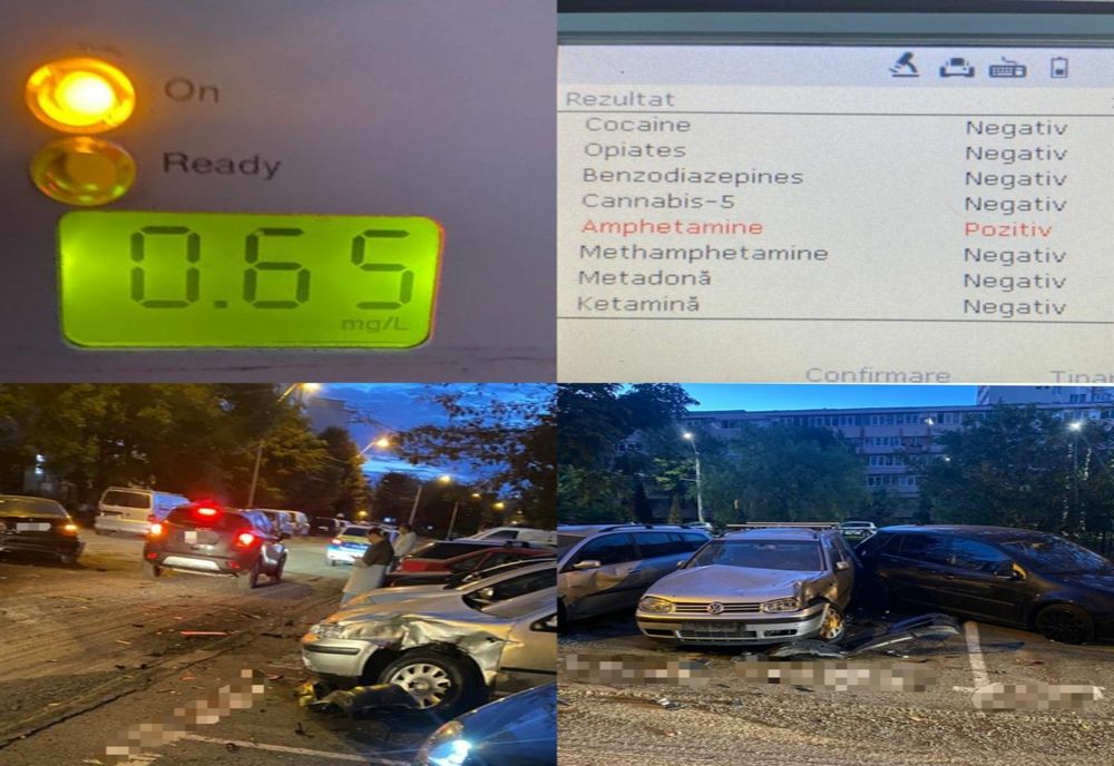 NEAMȚ: Drogat și băut la volan a distrus 6 mașini parcate