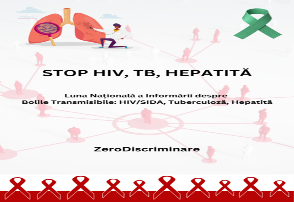 Decembrie, luna națională a informării despre bolile transmisibile: HIV, tuberculoză, hepatită