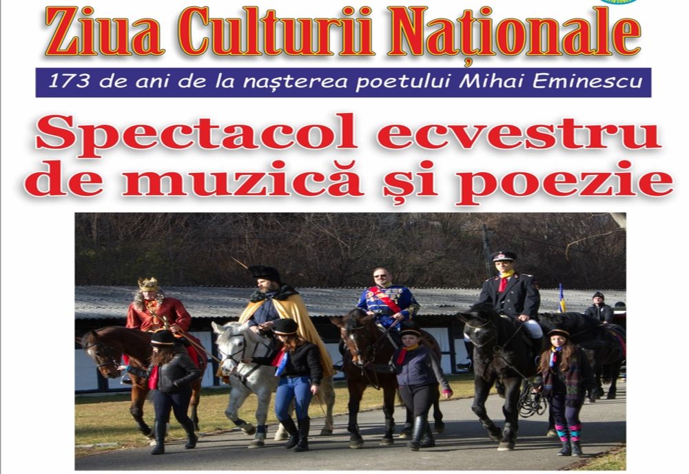 Spectacol ecvestru de muzică și poezie eminesciană, la Biblioteca Județeană