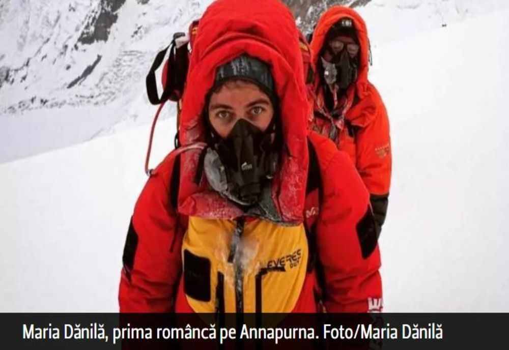 Maria Dănilă, prima alpinistă din România care cucereşte Vârful Annapurna din Himalaya, de 8.091 de metri altitudine