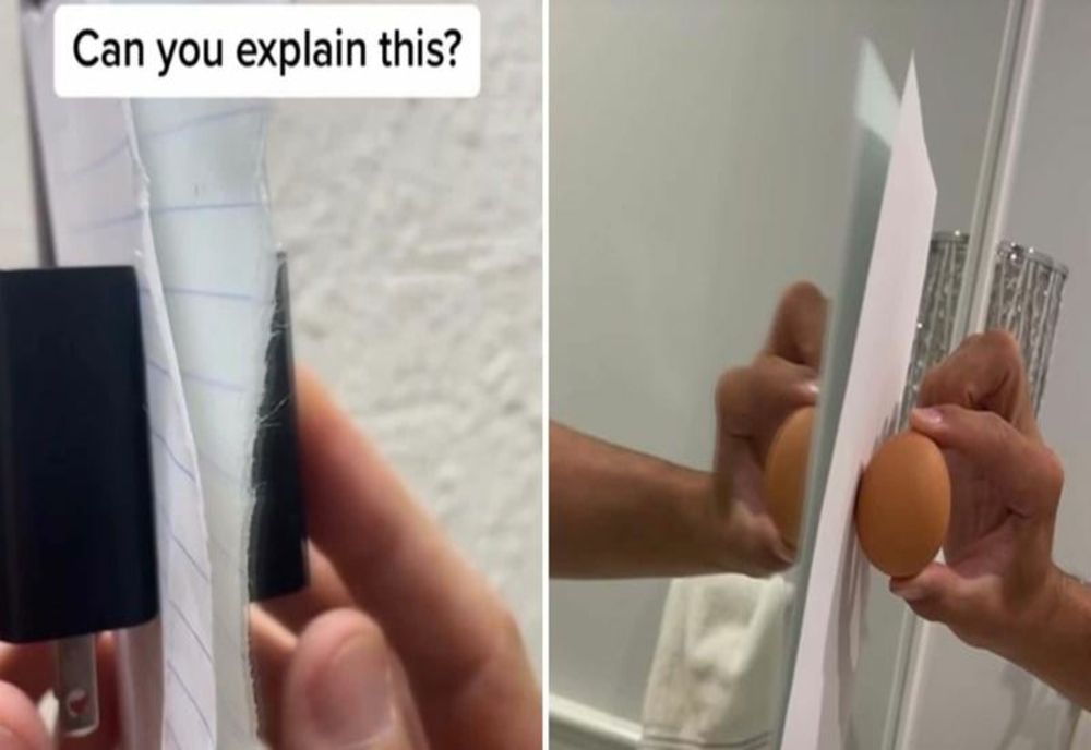 Cum se poate vedea în oglindă un obiect ascuns în spatele unei hârtii