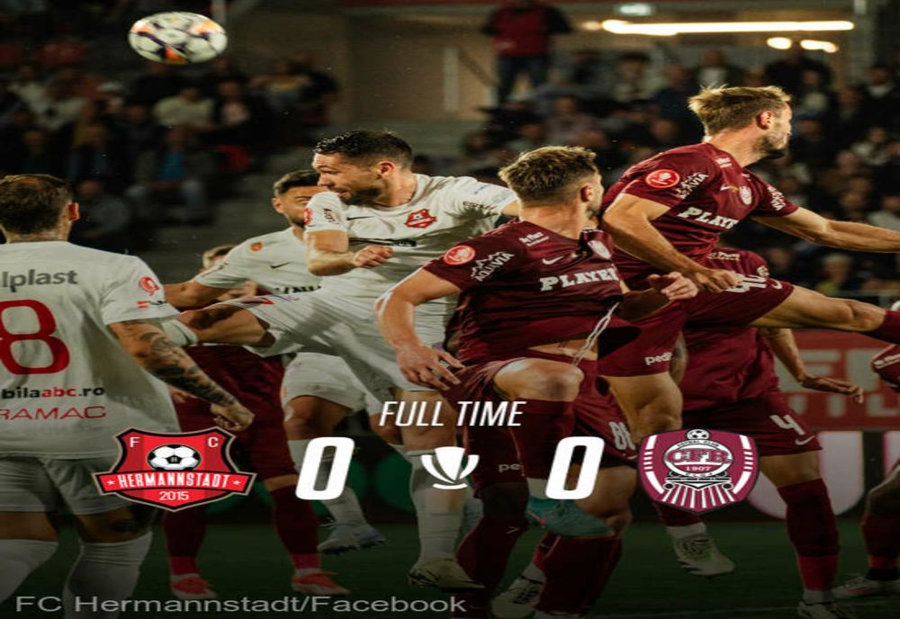 FOTBAL: FC HERMANNSTADT - CFR CLUJ 0-0, ÎN SUPERLIGĂ