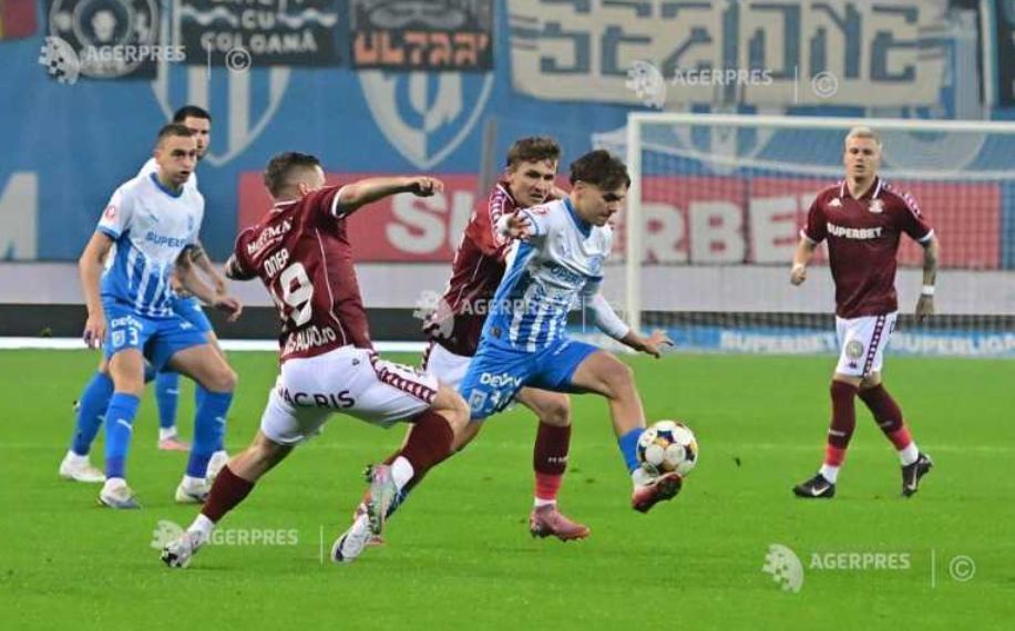 Fotbal: Universitatea Craiova - Rapid București 1-0, în play-off-ul Superligii