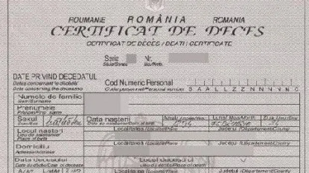 certificat de deces perioada