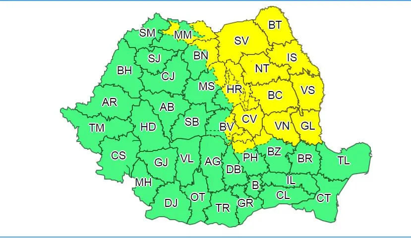 meteo cod galben