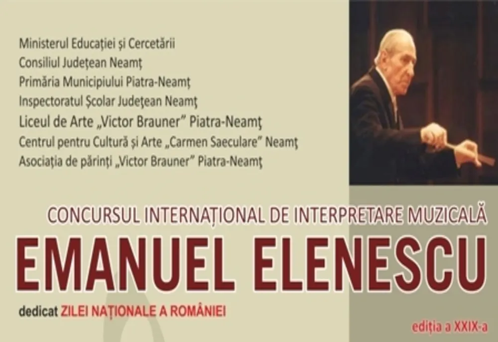 Concursul Internațional de Interpretare Muzicală “Emanuel Elenescu”, la Piatra-Neamț