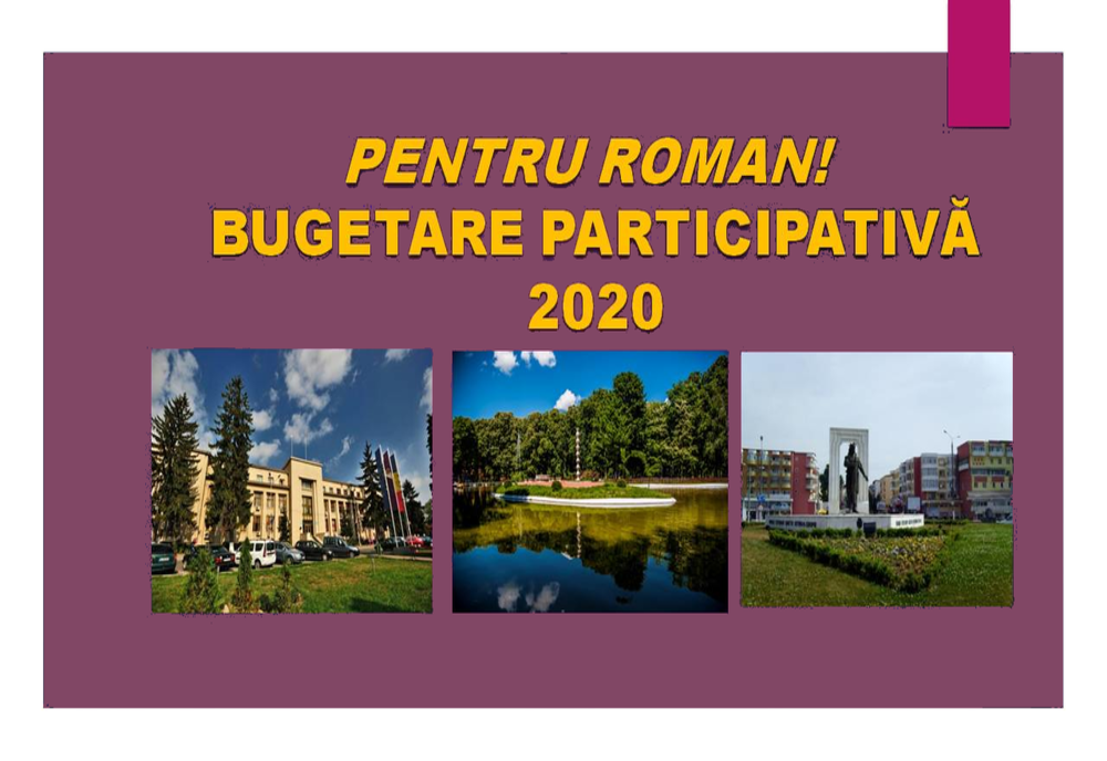 Bugetare participativă Roman 2020 - patru proiecte, în finală