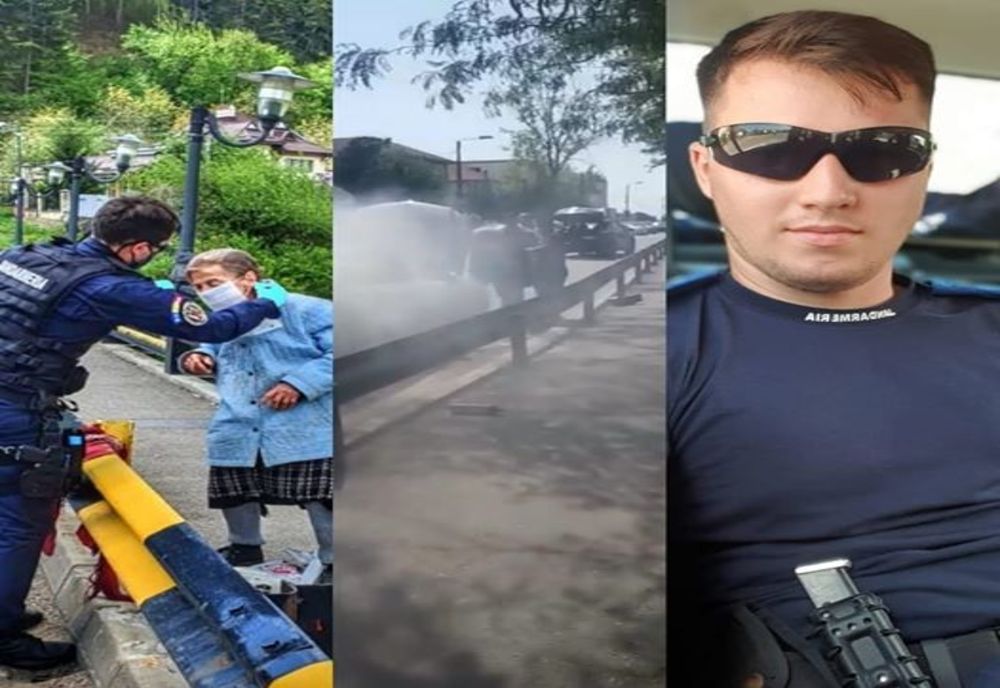 Incendiu la o mașină aflată în trafic, lichidat de un jandarm nemțean aflat în concediu de odihnă