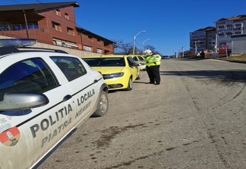 Unui taximetrist din Piatra-Neamț i-a fost reținută autorizația, iar alți 10 au fost amendați