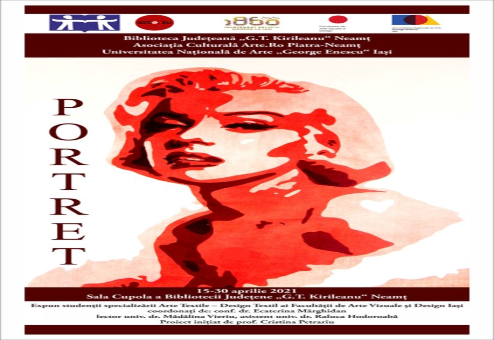 „Portret“, expoziție a studenților de la Design Textil din Iași, la Biblioteca Județeană
