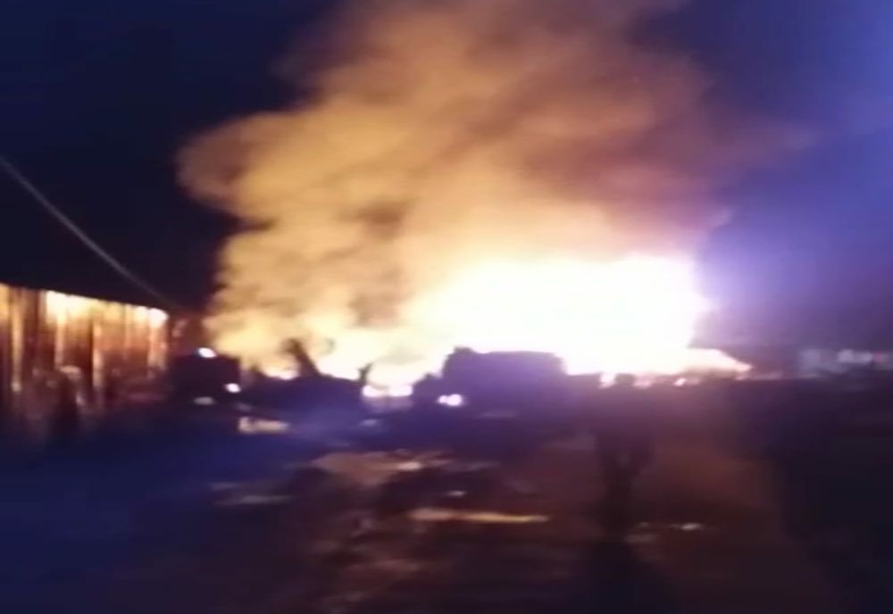 Incendiu la o hală gater în Farcașa