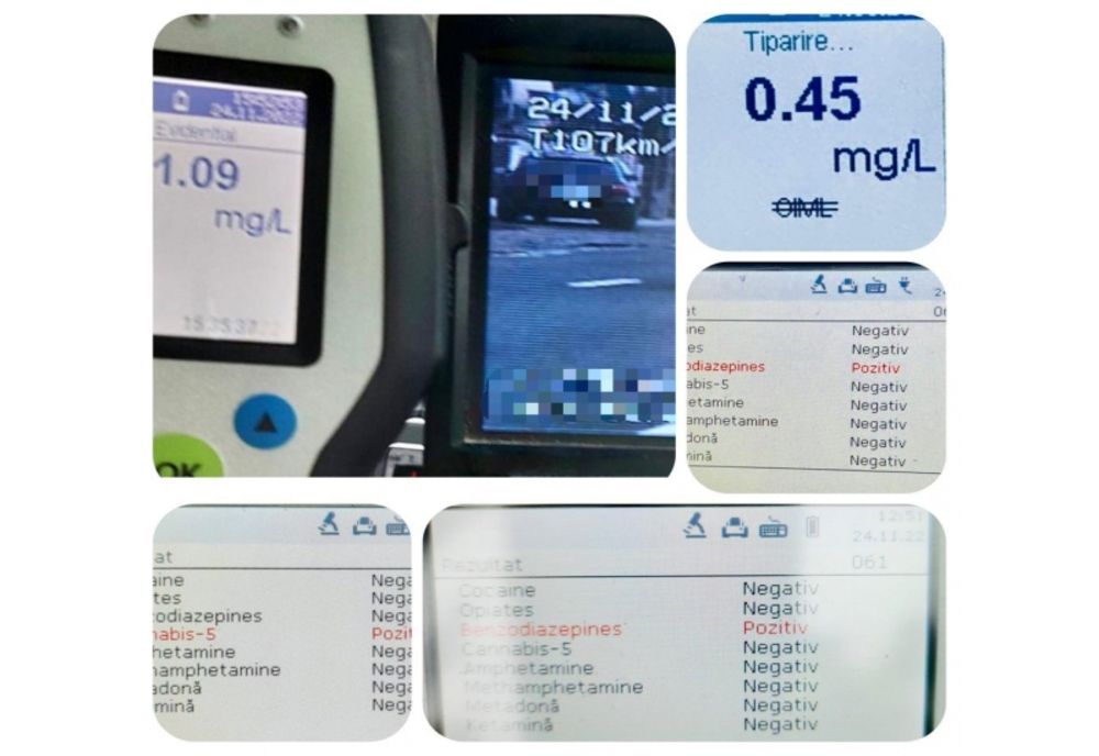 8 șoferi, depistați într-o singură zi, drogați sau băuți la volan
