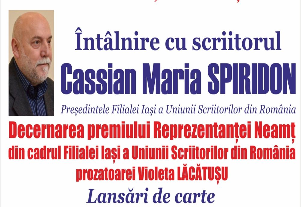 Întâlnire cu scriitorul Cassian Maria Spiridon, la Biblioteca Județeană