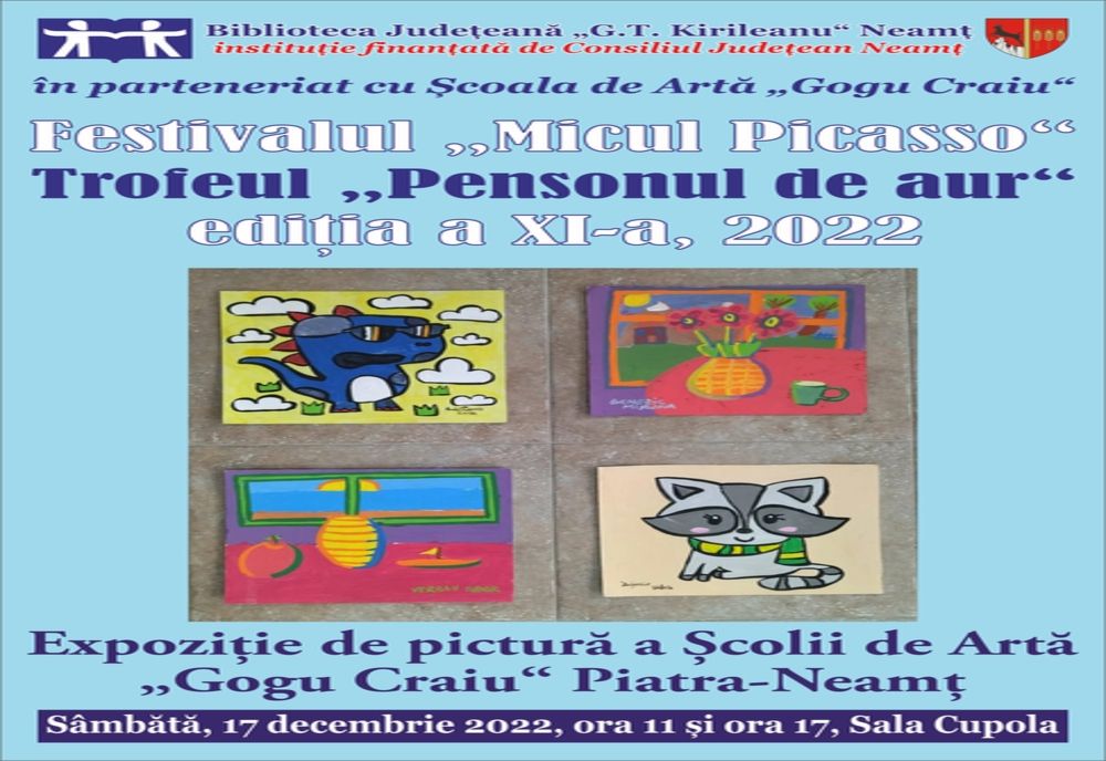 Festivalul „Micul Picasso“, la Biblioteca Județeană