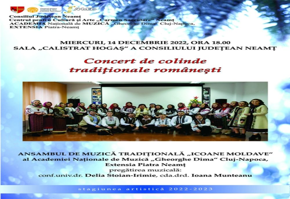 CONCERT DE COLINDE la Consiliul Județean Neamț
