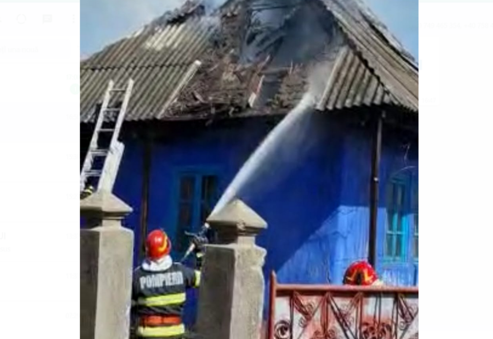 Pompierii au intervenit la un incendiu pus intenționat la o casă din Săbăoani