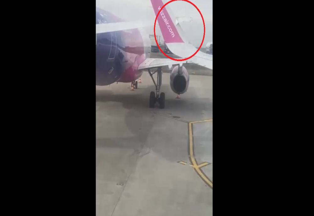 VIDEO. Două avioane ale companiei Wizz Air s-au ciocnit pe pista aeroportului din Suceava