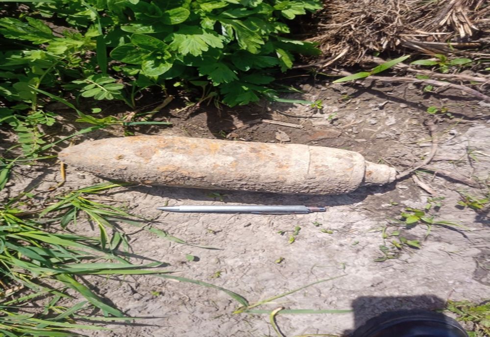 Proiectil neexplodat din Al Doilea Război Mondial, descoperit pe o pășune din Neamț