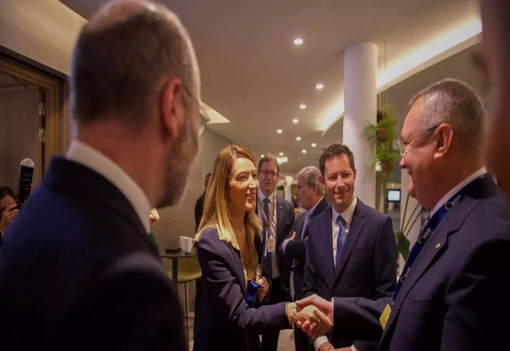 NICOLAE CIUCĂ, ÎNTREVEDERE CU PREȘEDINTELE PPE, MANFRED WEBER ȘI PREȘEDINTA PE ROBERTA METSOLA