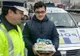De ziua lui, un tânăr a patrulat împreună cu poliţiştii rutieri (FOTO)