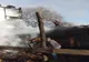 Incendiu pornit de la afumătoare (FOTO)