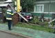 Un șofer a intrat cu autoturismul într-o țeavă de gaz