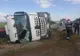 O autospecială încărcată cu asfalt s-a răsturnat la Botești (FOTO)