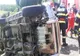 Autoturism răsturnat într-un șanț pe E 85