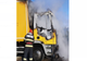 Cabina unui camion a ars ca o torță pe o stradă din Târgu Neamț